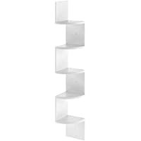 Vicco Estantería esquinera Snake estantería esquinera de Pared estantería de Pared librería de diseño (Blanco)